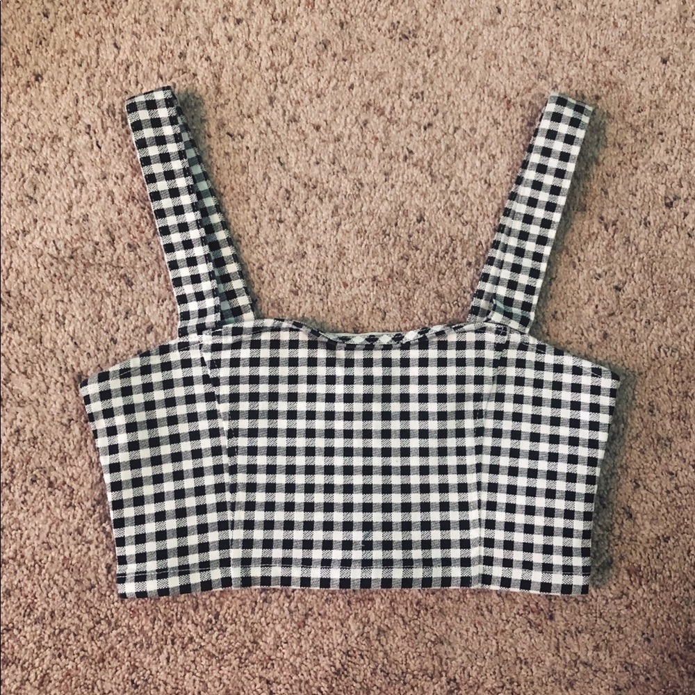 Checkered Crop Top